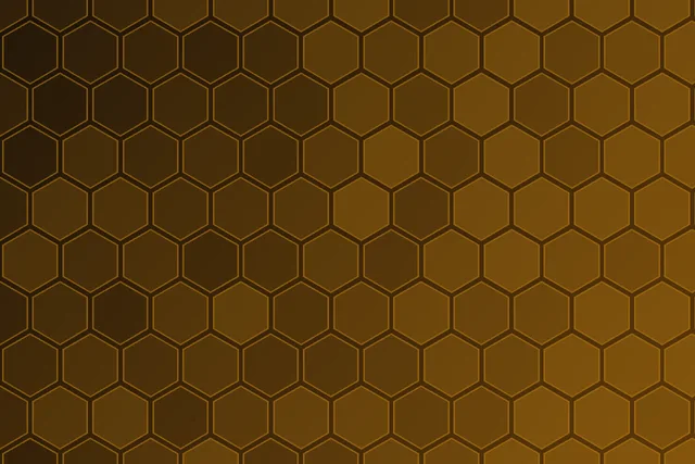 Golden honeycomb pattern illustrating natural honey