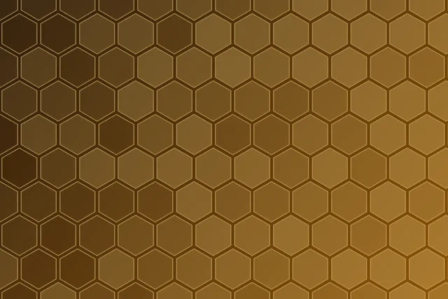 Golden hexagon pattern illustrating vitality