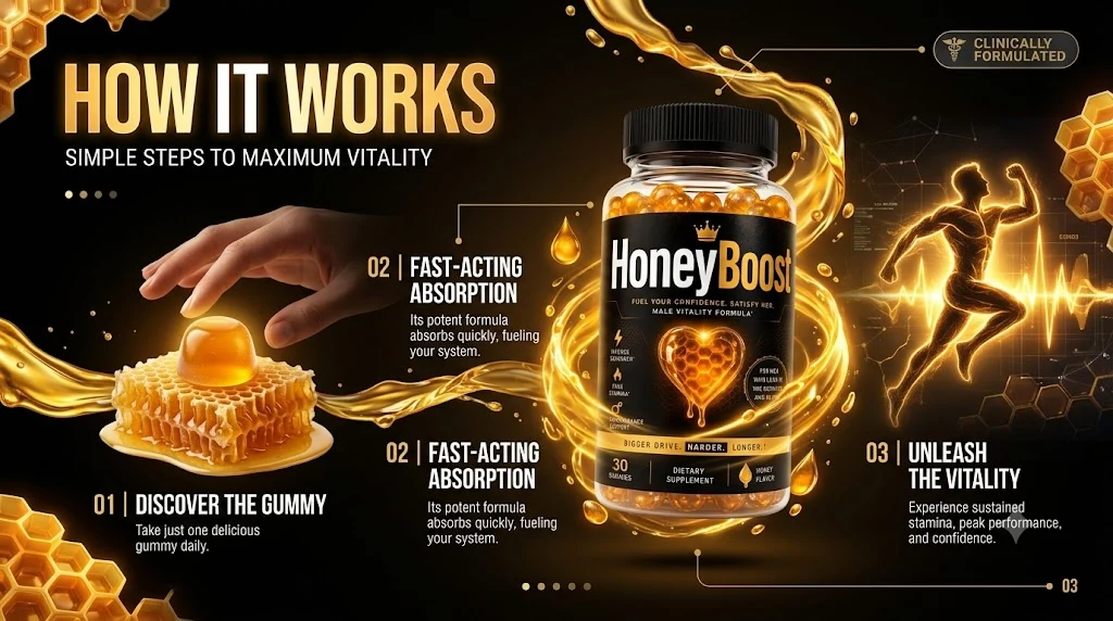 How HoneyBoost works: discover the honey gummy, enjoy it daily and keep your vitality routine going